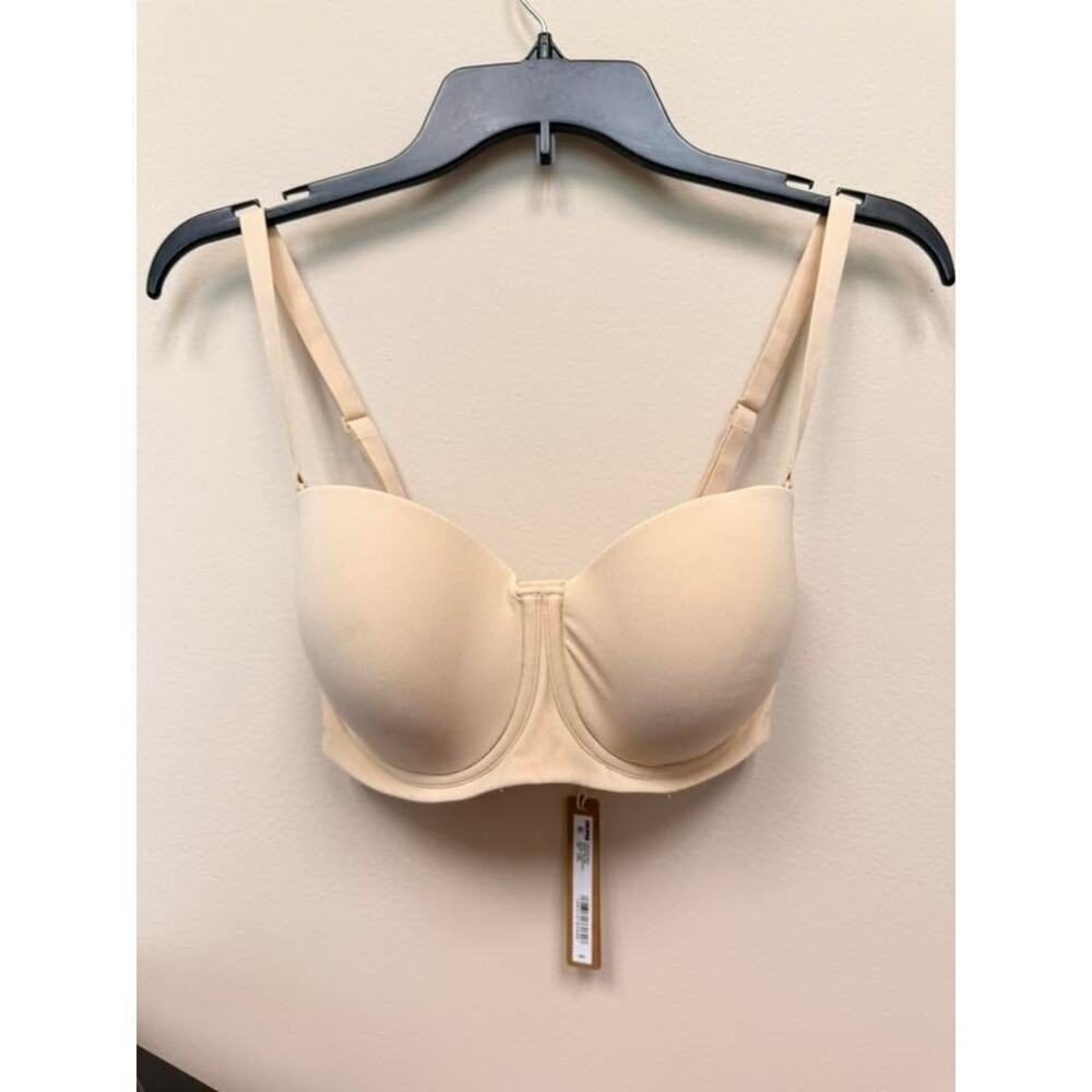 SKIMS FITS EVERYBODY Strapless Bra - Sand Size 32DDD NWT #1809